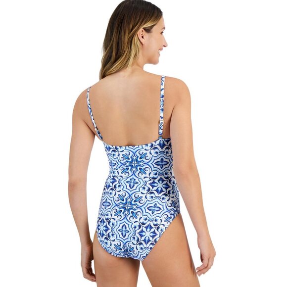 La Blanca Womens Alboran Sea One Piece Swimsuit LB5RN24M Navy Blue 16 - Picture 8 of 8